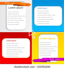 Colorful banners with place for text