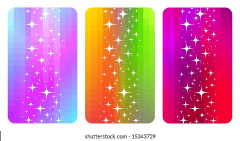 Colorful banners with sparkling