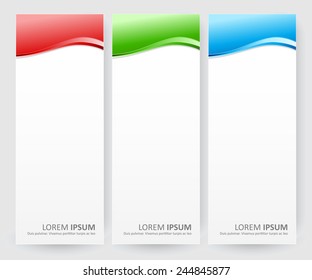 Colorful banners template