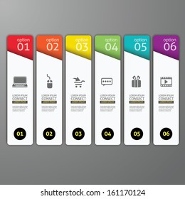 colorful banners template for step presentation / can be used for infographics, business design or workflow layuot 