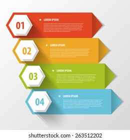 colorful banners template for step presentation