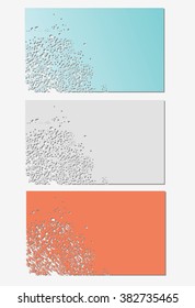 Colorful banners with torn edges. Vector illustration isolated on white background