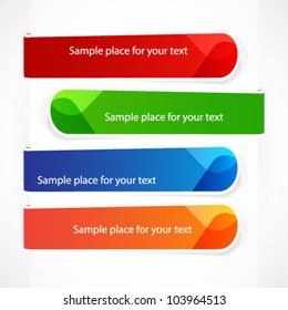 Colorful banners for your message.