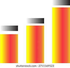 Icono de gráfico de barras colorido que representa estadísticas, análisis, crecimiento y datos comerciales.