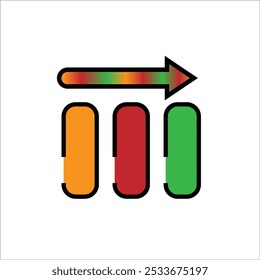 Um gráfico de barras colorido representando diferentes categorias de dados, enfatizando o impacto visual da visualização de dados na comunicação de informações complexas.