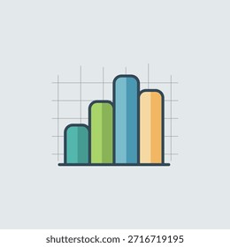 Colorful Bar Chart Showing Data Progression
