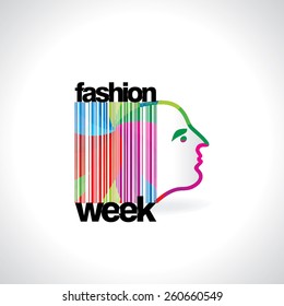 colorful bar code tag concept 