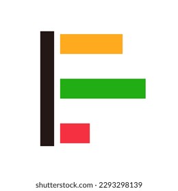 Gráfico de barras coloridas. Icono de Estadísticas. Vector.