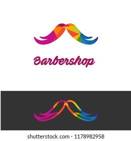 colorful barbershop logo