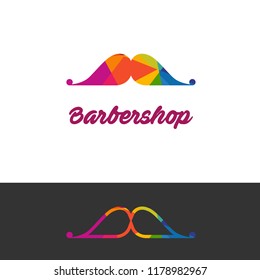 colorful barbershop logo