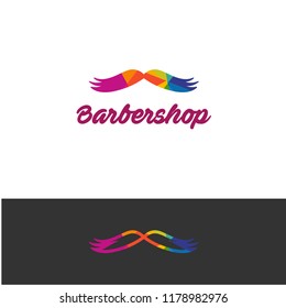 colorful barbershop logo