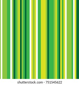 Colorful barcode. Pattern with vertical stripes, lines of different thickness and shades. Green color. Fashionable seamless pattern for print on fabric,  wrapper, textiles, curtains, pillow