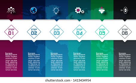 Colorful bars with business icon infographics.