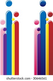 Colorful bars with glossy effect for you to use and edit