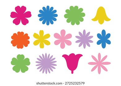 Colorido básico floral Formas colecciones