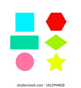 colorful basic shape for kid education in new normal