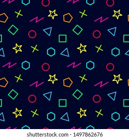 Colorful Basic Shape Seamless Pattern