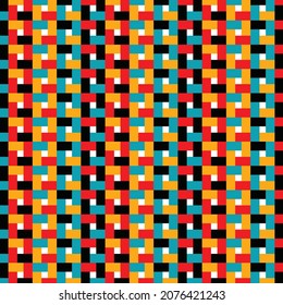 colorful basket weave seamless pattern abstract background vector