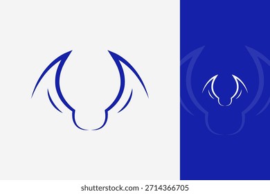 Diseño colorido del logotipo del murciélago – icono creativo moderno del murciélago con la forma atrevida para los proyectos del tema de la marca, de la mascota, de Halloween, y oscuro
