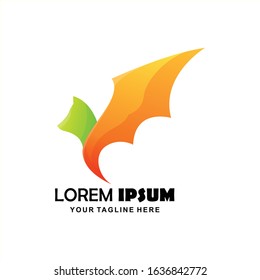 colorful bat logo. vector logo for a company