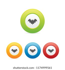 Colorful Bat Round Icons