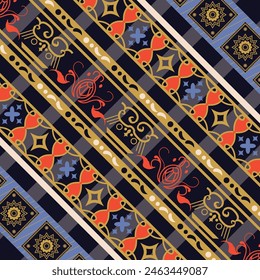 Diseño textil colorido del modelo del batik indonesia