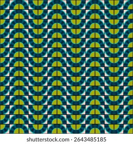 Padrão geométrico abstrato colorido estilo bauhaus. Ilustração da arte pop. papel de parede da arte op. Japonês chinês, africano, marroquino. Estilo Memphis. Raio em volta azulejo, talavera, azulejos espanhóis