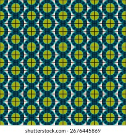 Colorful bauhaus-style abstract geometric pattern. Pop art illustration. op art wallpaper. Japanese Chinese, African, Moroccan pattern. Memphis style. Radius round azulejo, talavera, spanish tiles