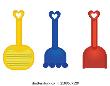 Accesorios de playa coloridos. ilustración vectorial