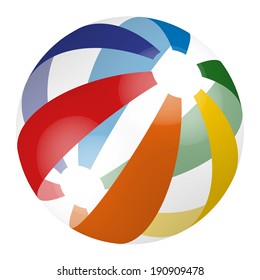 Colorful beach ball