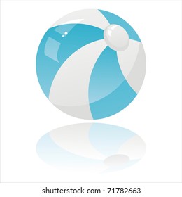 colorful beach ball isolated on white