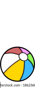 bunter Beachball-Logo, Vektordesign