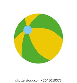Bola de praia colorida em um dia ensolarado perto da costa, perfeito para diversão de verão e atividades lúdicas