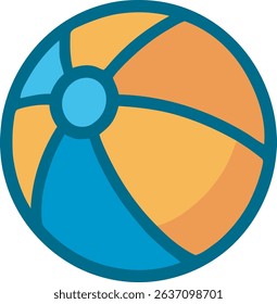 A colorful beach ball for summer fun