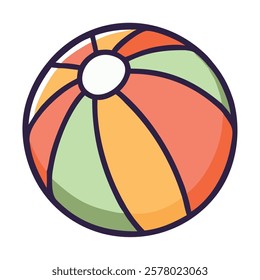 Colorful beach ball for summer games