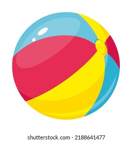 Colorful Beach Ball Vector Flat Illustration Stock Vector (Royalty Free ...