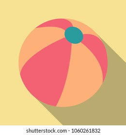 Colorful beach ball vector illustration.