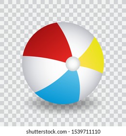Colorful beach ball, vector illustration.