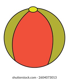 Colorful beach ball vector illustration