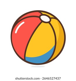 Colorful beach ball vector illustration