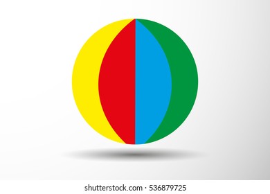 Colorful beach ball vector illustration
