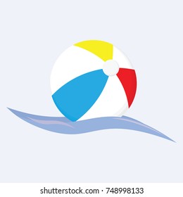 Colorful beach ball vector illustration