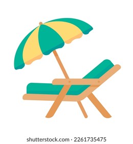 colorful beach chairs For relaxing by the sea on vacation