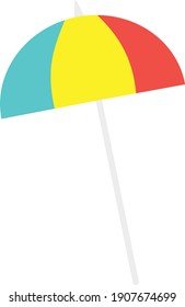 colorful beach holiday sun protection umbrella icon