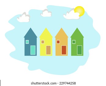 Colorful Beach Huts