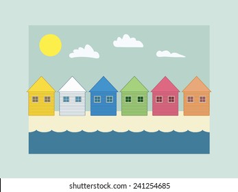 Colorful Beach Huts