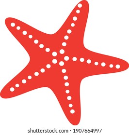 Colorful Beach Sand Star Fish Illustrated Icon
