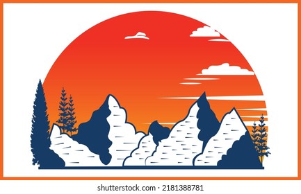 Colorful Beach SVG Illustration Design.