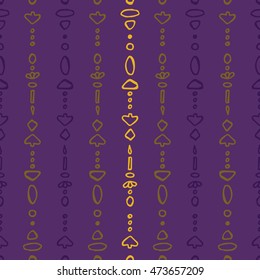 Colorful bead strings seamless pattern, vector