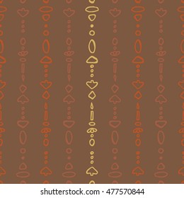 Colorful bead strings seamless pattern, vector
